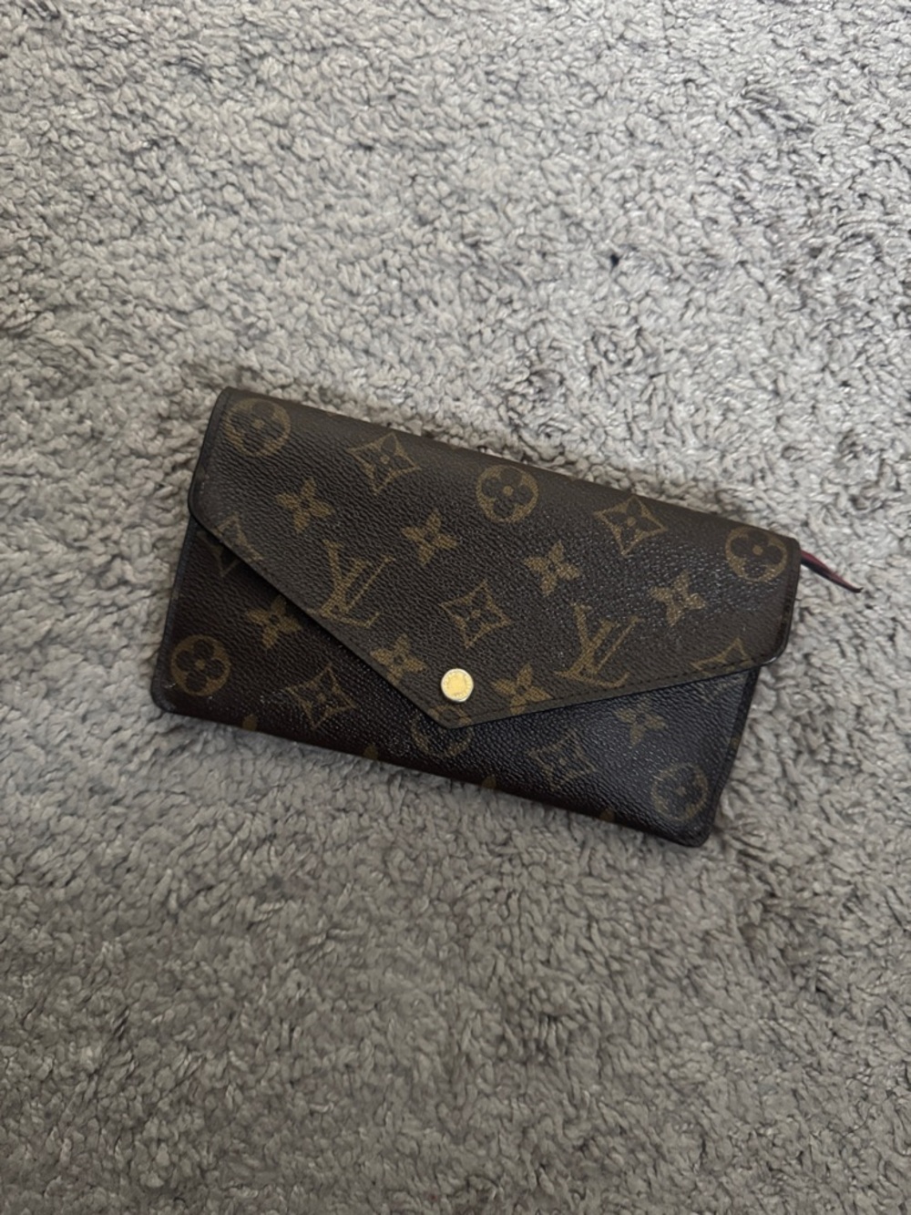 Authentic Louis Vuitton Monogram Envelope Wallet in Dark Brown